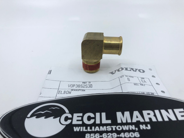 $52.99* GENUINE VOLVO no tax* BRASS ELBOW 3852538 *In Stock