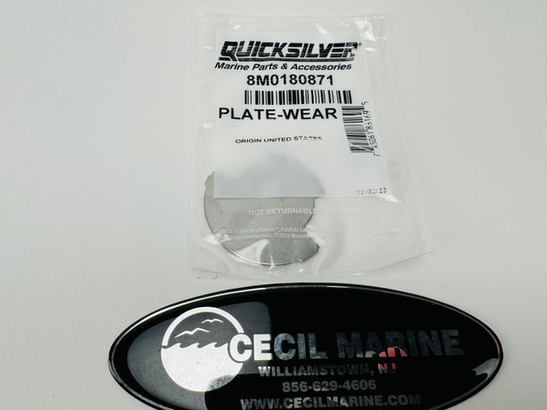 $10.99* GENUINE MERCRUISER no tax* WEAR PLATE 8M0180871 *In Stock  