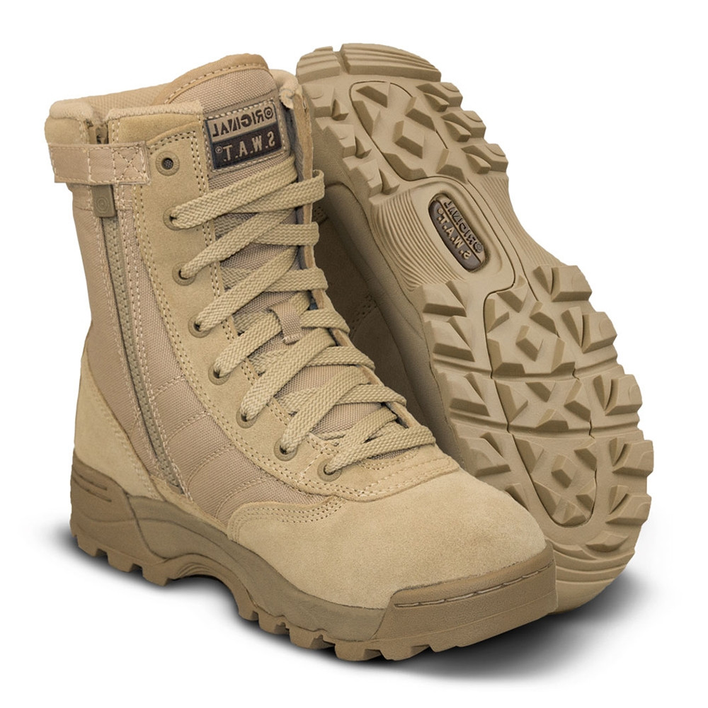Original SWAT Classic 9-inch Tan Side-Zip Boots, Model 115202