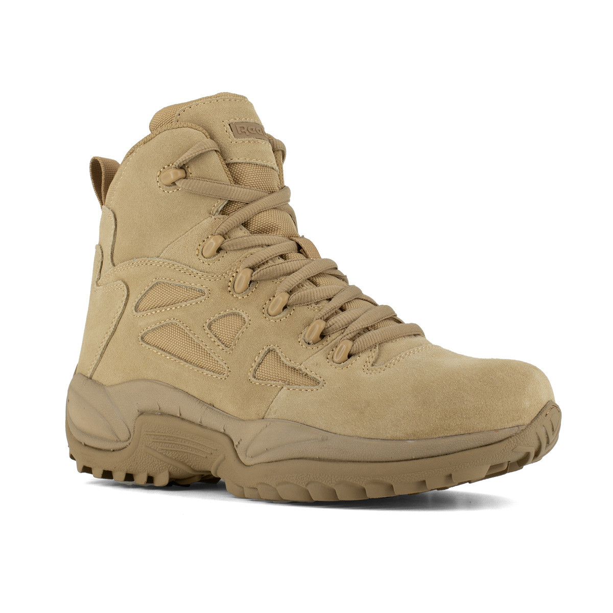Reebok Men's RB8695 Rapid Response RB 6" Tan Side Zip Boot.