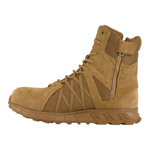Reebok Men's RB3460 TrailGrip Tactical Coyote Composite Toe Side Zip Boots.