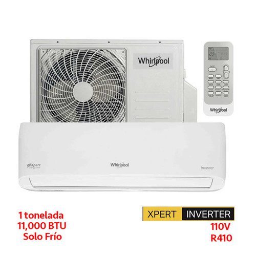 MINISPLIT INVERTER 1 TON 18 SEER 110V SOLO FRIO  BLANCO WHIRLPOOL WA7053Q