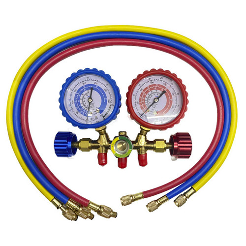JGO MANOMETRO MIRILLA R410 R404 R22 MANG MANGUERA 92 CM