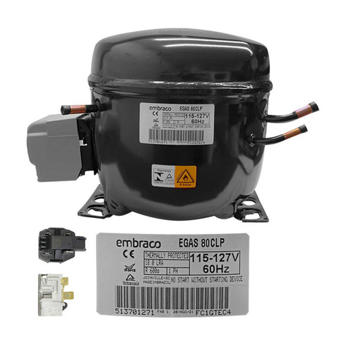 COMPRESOR 1/4+ r600 115/127v 60Hz BAJO CONSUMO EMBRACO