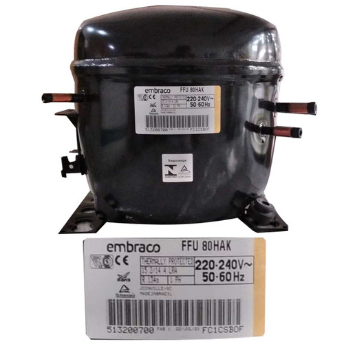 COMPRESOR 1/4 HP  R134a 220-240V 60HZ BAJA/MEDIA PRESION DE OPERACION DE RETORNO EMBRACO