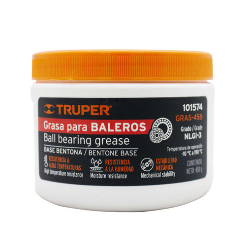 GRASA 450 GRS ALTA TEMPERATURA P/BALEROSBENTONA TRUPER GRAS-45B GRASA 450 GRS ALTA TEMPERATURA P/BALEROSBENTONA TRUPER GRAS-45B