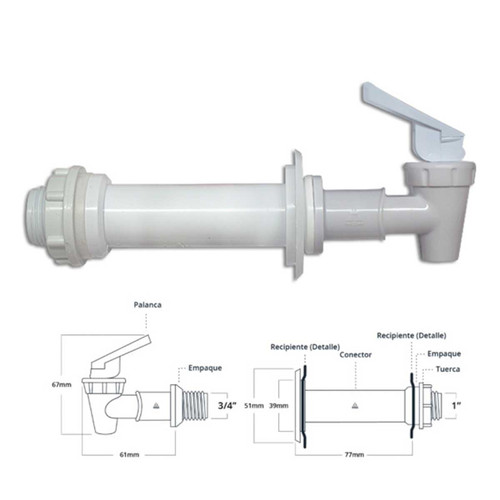 KIT LLAVE BLANCA 1"  KT-3