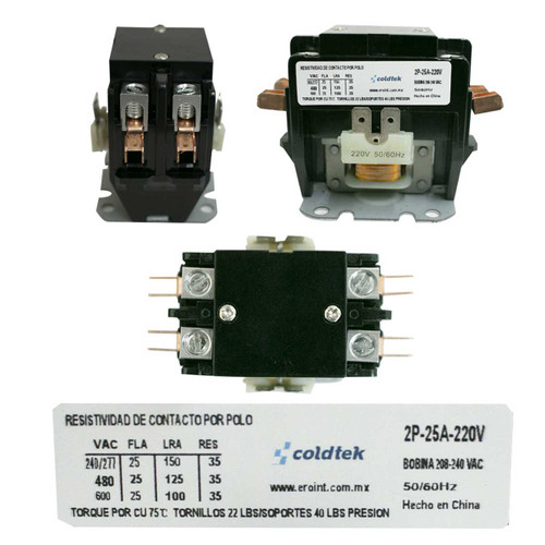 CONTACTOR 2 POLOS 25A-220V APAC CONTACTOR 2 POLOS 25A-220V APAC