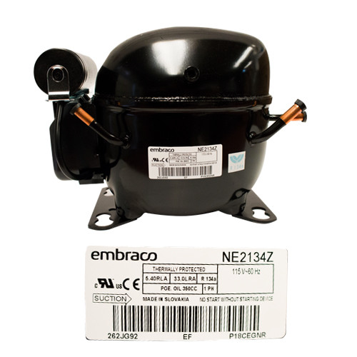 COMPRESOR 1/2 R134a 115-127 V-60 HZ BAJA/MEDIA PRESION DE OPERACION DE RETORNO EMBRACO COMPRESOR 1/2 R134a 115-127 V-60 HZ BAJA/MEDIA PRESION DE OPERACION DE RETORNO EMBRACO