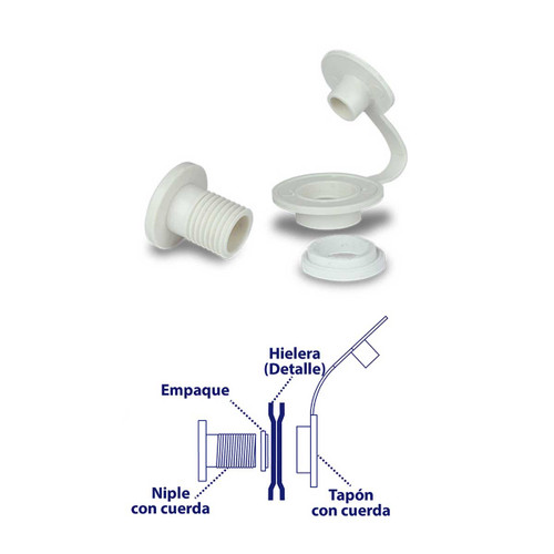 TAPON DE DESAGUE PARA HIELERA
