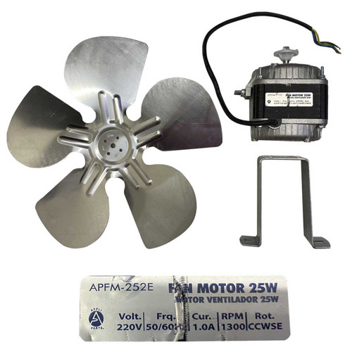 KIT MOTOR C/BASE 25W 220V 1.0A 50/60Hz 1300 RPM FAN 11 13/16 KIT MOTOR C/BASE 25W 220V 1.0A 50/60Hz 1300 RPM FAN 11 13/16