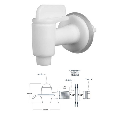 LLAVE DEPACHADOR DE AGUA BLANCA MEDIA VUELTA 1/2 LLAVE DEPACHADOR DE AGUA BLANCA MEDIA VUELTA 1/2