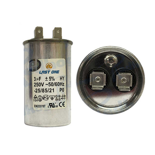 CAPACITOR TRABAJO 3 MF REDONDO ALUMINIO 250 VAC 7 CM (ALT)