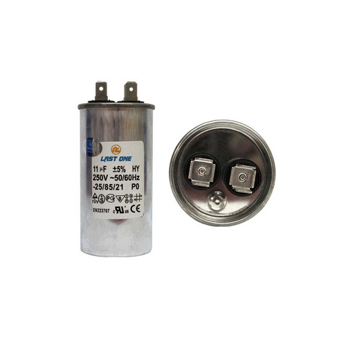 CAPACITOR 11 MF REDONDO ALUMINIO 250 VAC 4 CM. DMTRO TRABAJO