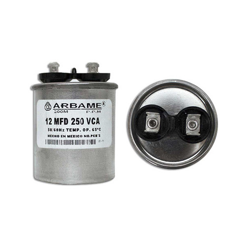CAPACITOR 12 MF REDONDO ALUMINIO 250 VAC 4.4 CM D/DIAMETRO TRABAJO CAPACITOR 12 MF REDONDO ALUMINIO 250 VAC 4.4 CM D/DIAMETRO TRABAJO