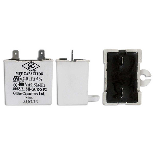 CAPACITOR TRABAJO 4 MF + 5 % CUADRADO PLASTICO 400 VAC