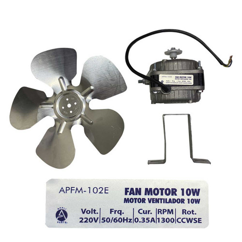 KIT MOTOR C/BASE 10W  220V  0.65A  50/60Hz 1450 RPM FAN 7/8
