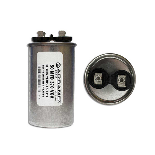 CAPACITOR TRABAJO 50 MF REDONDO ALUMINIO  370VCA