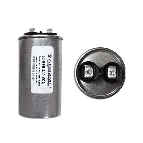 CAPACITOR TRABAJO 50 MF REDONDO ALUMINIO  440VCA