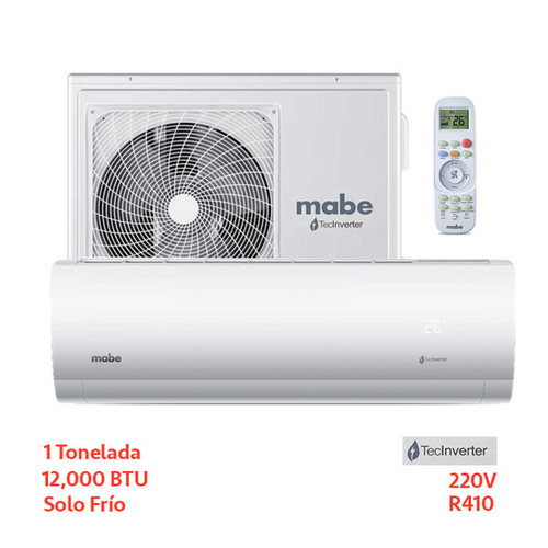 MINISPLIT INVERTER SOLO FRIO 220 V 12,000 BTUs BLANCO. MINISPLIT INVERTER SOLO FRIO 220 V 12,000 BTUs BLANCO.