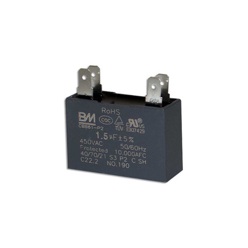 CAPACITOR 1.5 MF MOTOR VENTILADOR CAPACITOR 450vac