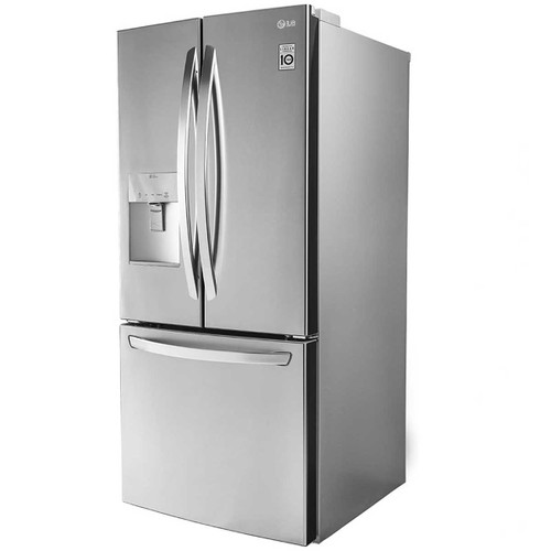REFRIGERADOR FRENCH DOOR LG GF22WGS 22P 3PTAS C/DESP AC. INOX