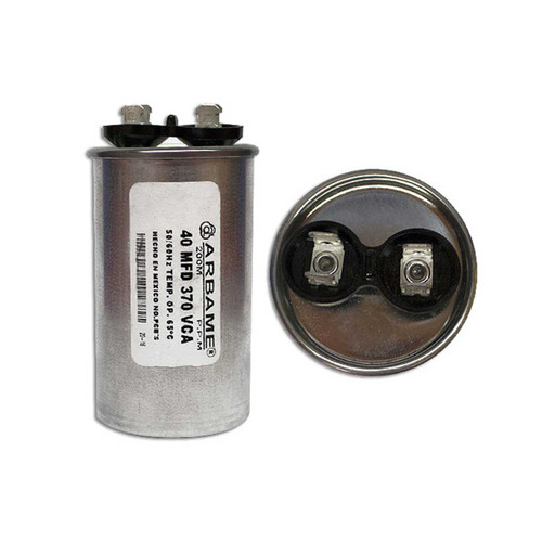 CAPACITOR TRABAJO 40 MF REDONDO ALUMINIO 370 VCA