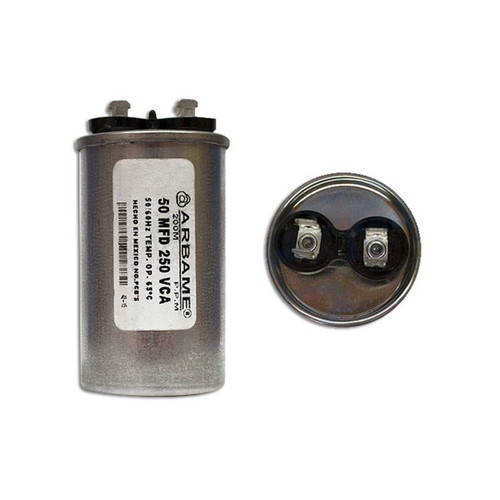 CAPACITOR TRABAJO 50 MF REDONDO ALUMINIO  250VCA