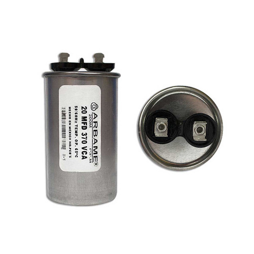 CAPACITOR TRABAJO 20 MF REDONDO ALUMINIO 370 VCA CAPACITOR TRABAJO 20 MF REDONDO ALUMINIO 370 VCA