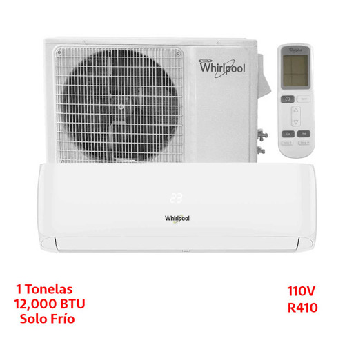 MINISPLIT 1 TON 110V  SÓLO FRÍO BLANCO nvo mod aspen WHIRLPOOL  WA1043Q WA1045Q WA1047Q USAR SWA1048