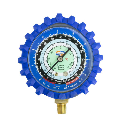 MANOMETRO BAJA AZUL R12, R22, R134A UNIWELD