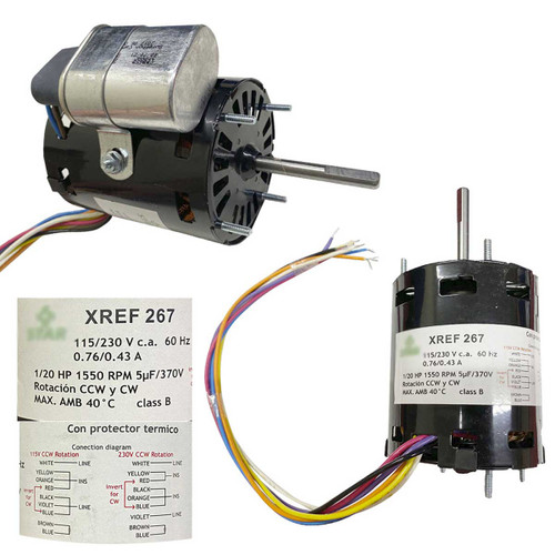 MOTOR ELECTRICO REVERSIBLE VOLTAJE DUAL 1/20HP 115-220 MOTOR ELECTRICO REVERSIBLE VOLTAJE DUAL 1/20HP 115-220