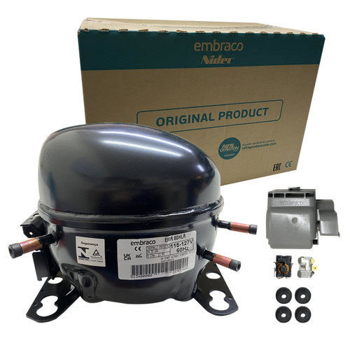 COMPRESOR 1/4+ R/DOM/COMERCIAL 134a 115v 60Hz   EMBRACO w910010024  EM2Z80HLT FFU70HAK USAR EM3Z80HLT EGAS80HLRLAR