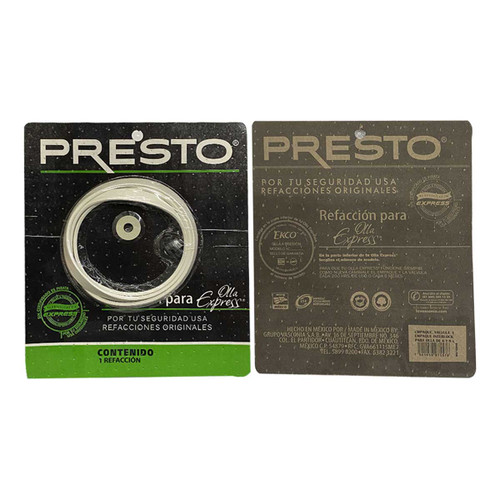 EMPAQUE OLLA PRESTO 6 LTS. ORIG NVA PRESENTACION