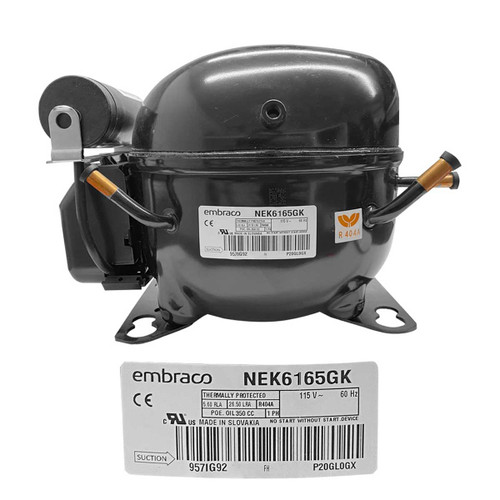COMPRESOR 1/3 R404a 115-127V 60HZ MEDIA PRESION DE OPERACION DE RETORNO EMBRACO USAR NEK6213GK-115