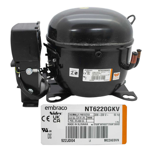 COMPRESOR 3/4 HP R404a 208-230v 60 Hz MEDIA PRESION DE RETORNO EMBRACO COMPRESOR 3/4 HP R404a 208-230v 60 Hz MEDIA PRESION DE RETORNO EMBRACO