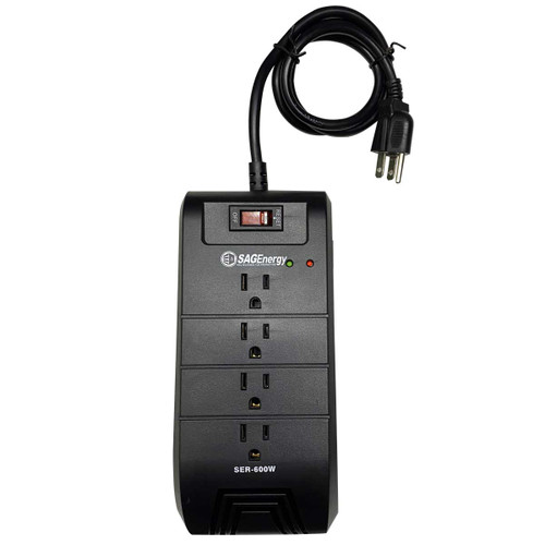 REGULADOR DE VOLTAJE iNTELIGENTE MULTICONTACO 4 BAHIAS SUPRESOR/REGULADOR/DELAY  10  SEGUNDOS  600WATTS