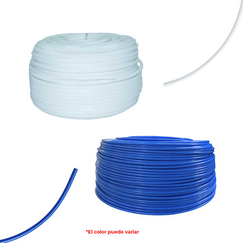 MANGUERA 1/4 PVC (ROLLO 300 MTS AZUL O BLANCA) FDA GRADO ALIMENTICIO