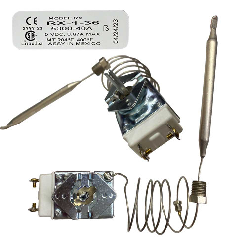 TERMOSTATO ELECTRONICO 5VDC 204C / 400F Rosca 1/4" Capilar 1mt Bulbo 3/8" x 5" (5300-40A)