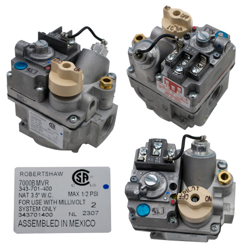VALVULA FREIDORA ELECTRONICA GAS NATURAL  7000  MILIVOLT 300,000 BTU 3/4  250 mV A 750 mV (700-506)