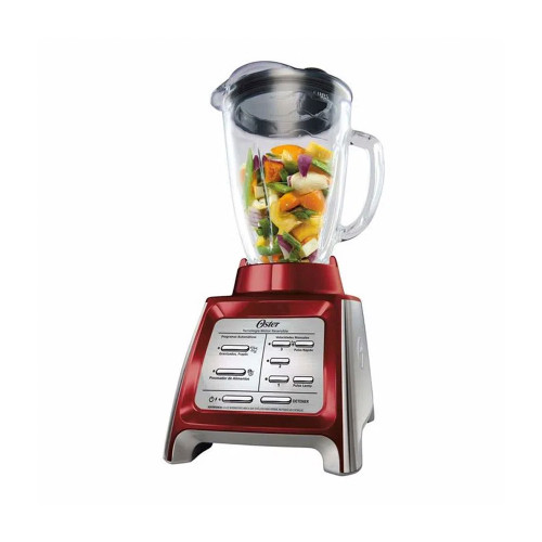 LICUADORA FUSION 7 VEL VI ROJA OSTER VASO VIDRIO 1.5L 600 WATTS REVERSIBLE (BLSTRM-DR0-013)