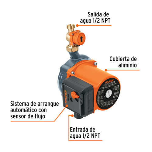 BOMBA PRESURIZADORA TRUPER 1/6 HP PRE-1/6 14635 (BOOSTETRU)