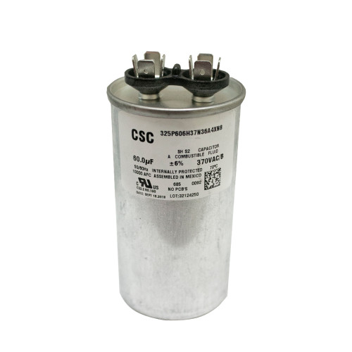 CAPACITOR 60 MF  370 VCA REDONDO ALUMINIO T/CONTINUO A/A (CAP60AA)