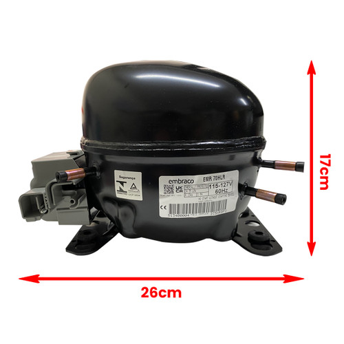 COMPRESOR 1/5+ 1/4  R/DOM/COMERCIAL 134a 115v 60Hz   EMBRACO w910010024 NF7.3FX.2 EGYS70HLP EGX70HLC (EMR70HLR)