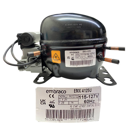 COMPRESOR 1/3 p HP R290 115-127V 60Hz MEDIA PRESION DE RETORNO EMBRACO EMC3125U (EMX4125U1)