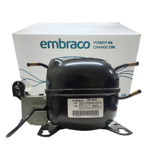 COMPRESOR 1/8HP 134a 127v 60Hz  BAJO CONSUMO EMBRACO TFS4F EMIS30HHR EMU45HSC EMU45HER EMI40HNR DK25 (EMY45HSC)