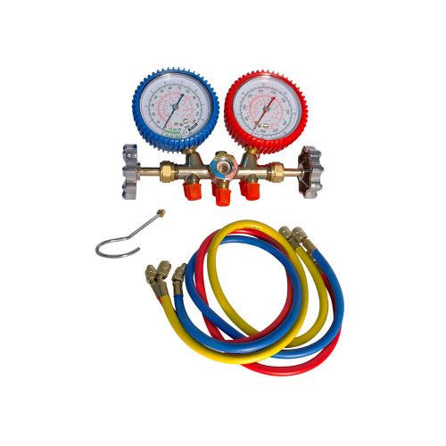 JGO MANOMETROS R-134A/404A/507 C/JGO MANGUERAS 36 (M-134A-RDX)