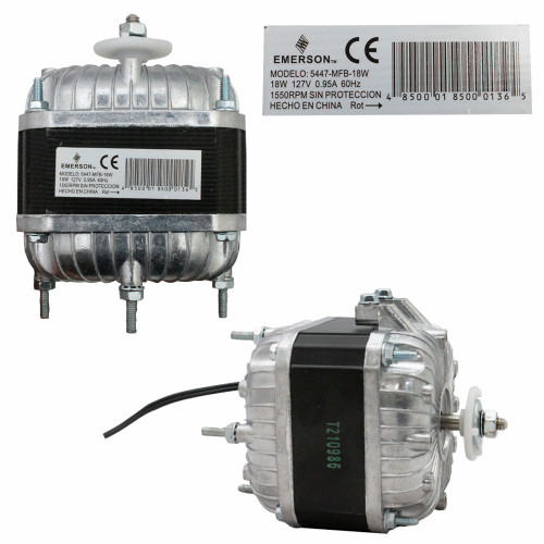 MOTOR 1/40 CERRADO EMERSON VENCAR C/BALERO 18W 127V 60HZ 1550RPM (MFB18W)