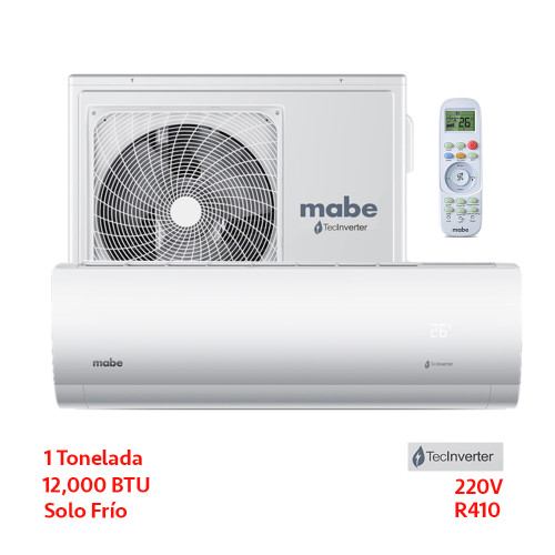 MINISPLIT INVERTER SOLO FRIO 220 V 12,000 BTUs BLANCO (MMI12CDBWCAME9)