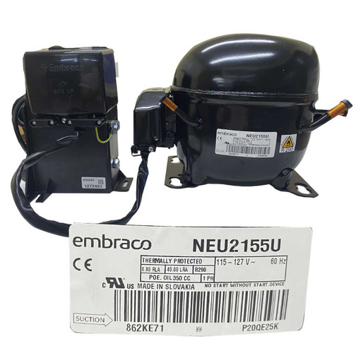 COMPRESOR 3/4  R290 115-127 V-60 HZ BAJA PRESION DE OPERACION DE RETORNO EMBRACO (NEU2155U-115)